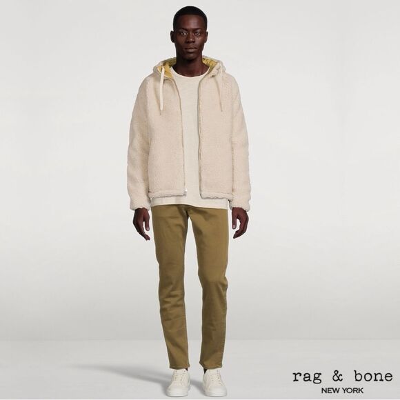 Rag & Bone **NWT** Sherpa Tactic Hooded Fleece Jacket in Natural - Picture 12 of 14